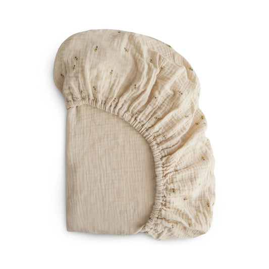 Drap contour en mousseline- Abeille