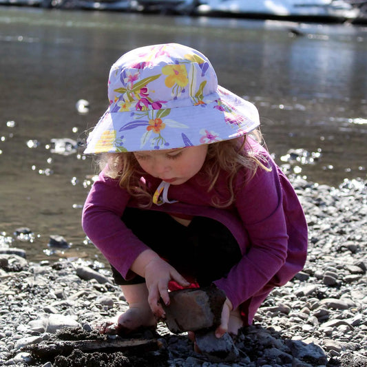 Chapeau bob ajustable imperméable - Tropical fleurie