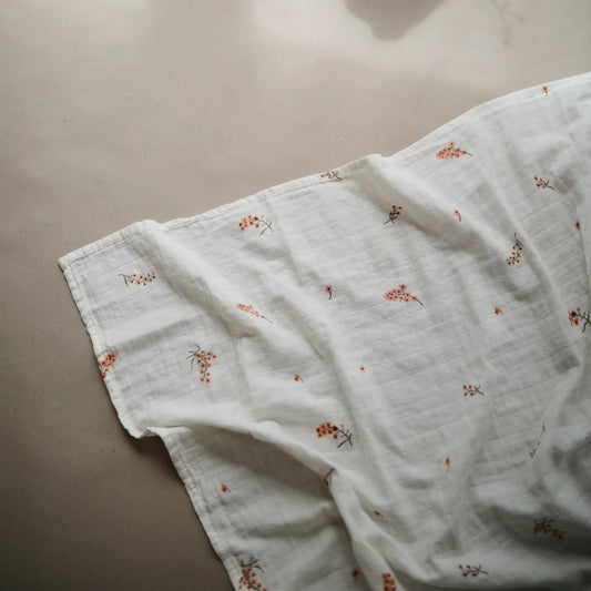 Doudou en mousseline - coton biologique - Fleure