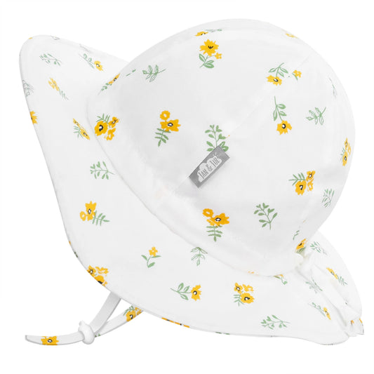 Chapeau ajustable en coton - Fleur jaune