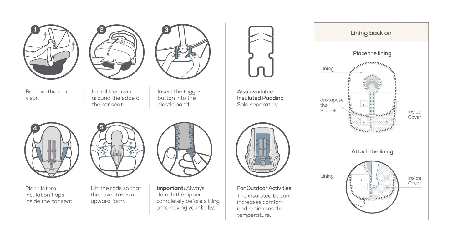 Housse pour siège d'auto- Hiver
