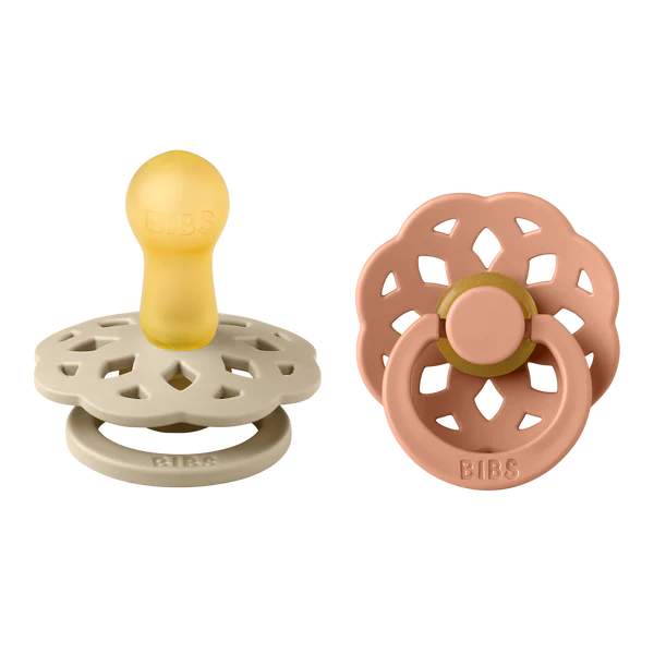 Duo suce en caoutchou bohème - Vanille/pèche