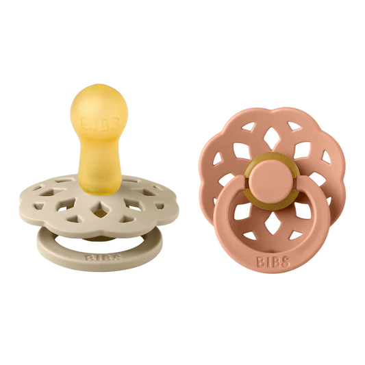 Duo suce en caoutchou bohème - Vanille/pèche