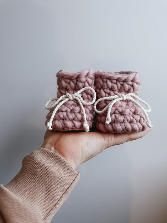 Pantoufles en laine - Pivoine