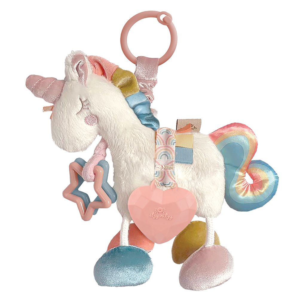 Jouet de dentition en peluche - Licorne