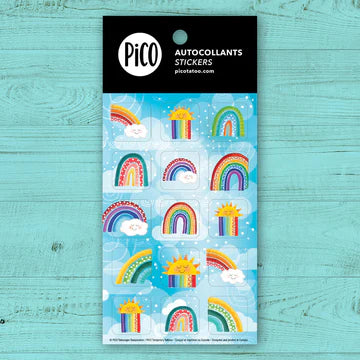 Autocollants - Les arc-en-ciel colorés