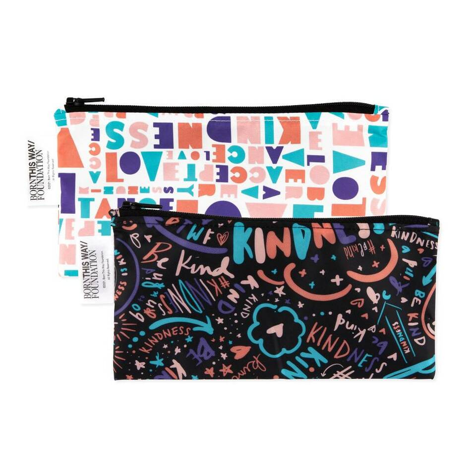 Sac à collation réutilisable petit - Gentillesse, fondation Born this way (pqt 2)