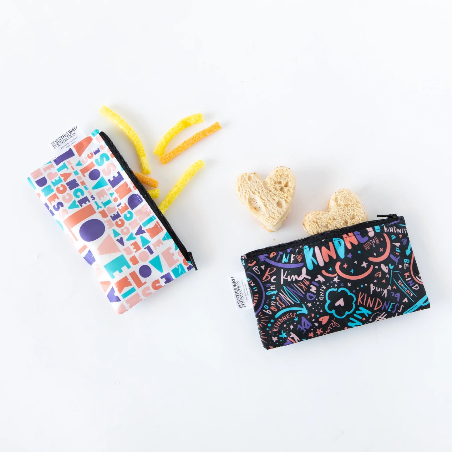 Sac à collation réutilisable petit - Gentillesse, fondation Born this way (pqt 2)