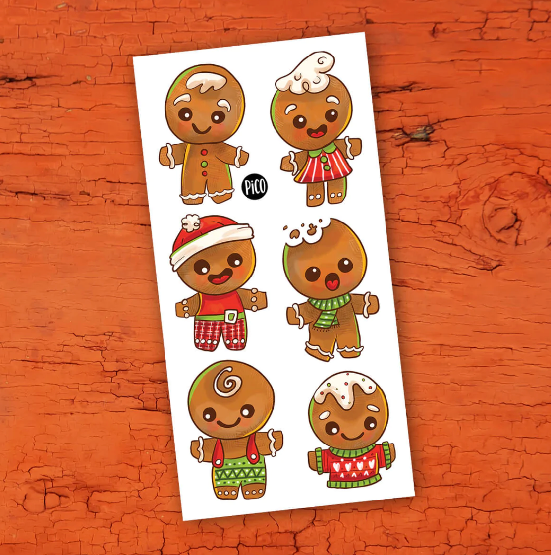 Tatouages temporaires hypoallergène- Les pain d'épices