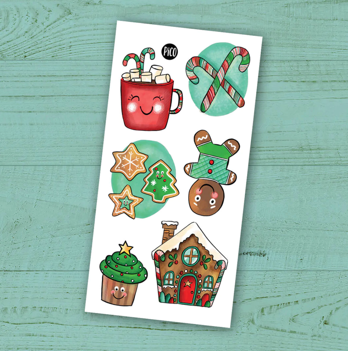 Tatouages temporaires hypoallergène- Gâteries de Noël