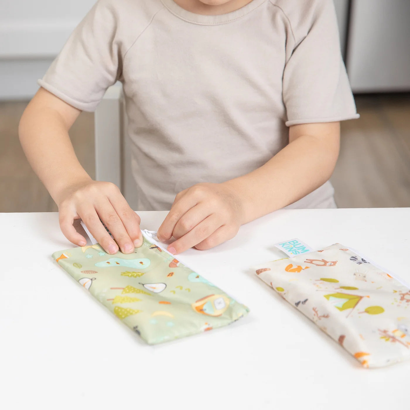 Sac à collation réutilisable petit - Campeur (pqt 2)