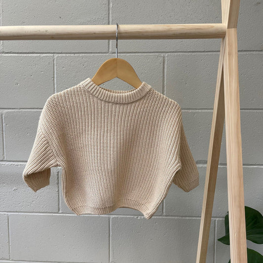 Pull sweater en tricot - Crème