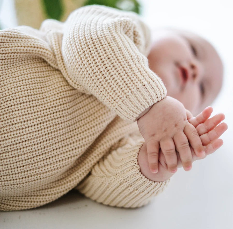 Pull sweater en tricot - Crème