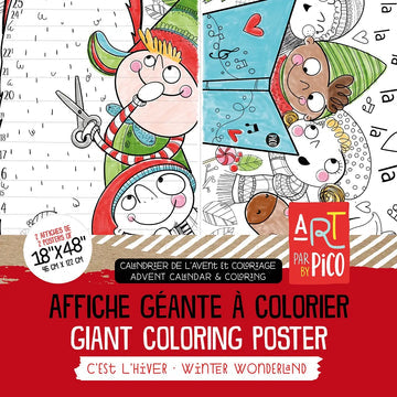 Coloriage géant - C’est l’hiver