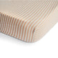 Drap contour en mousseline- Ligné naturel
