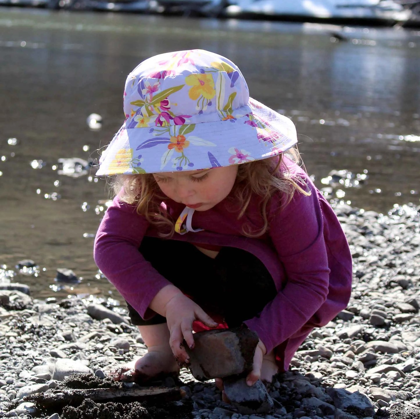 Chapeau bob ajustable imperméable - Tropical fleurie