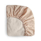 Drap contour en mousseline- Ligné naturel
