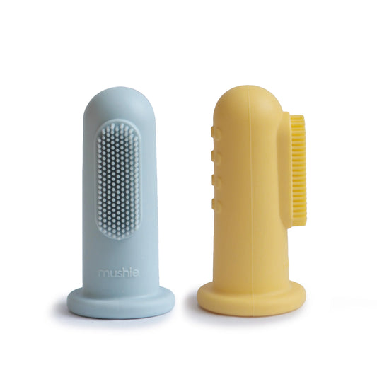 Brosse à dent pour le doight- Bleu bébé / daffodil