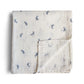 Doudou en mousseline - coton biologique - Baleine