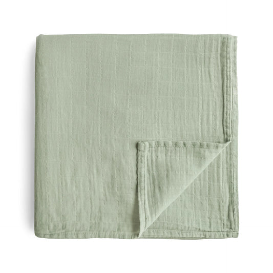 Doudou en mousseline - coton biologique - Sauge