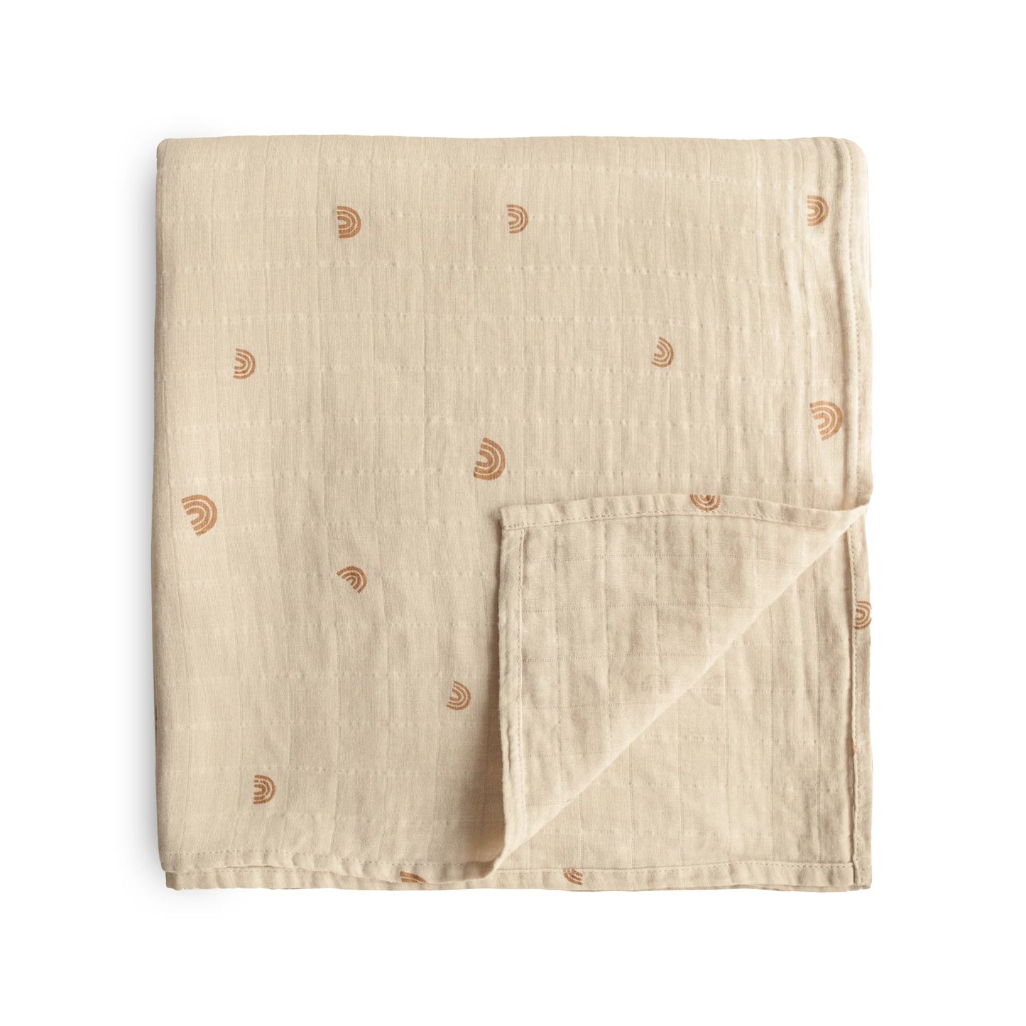 Doudou en mousseline - coton biologique - Arc-en-ciel