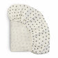 Drap contour en mousseline- Marguerite noir