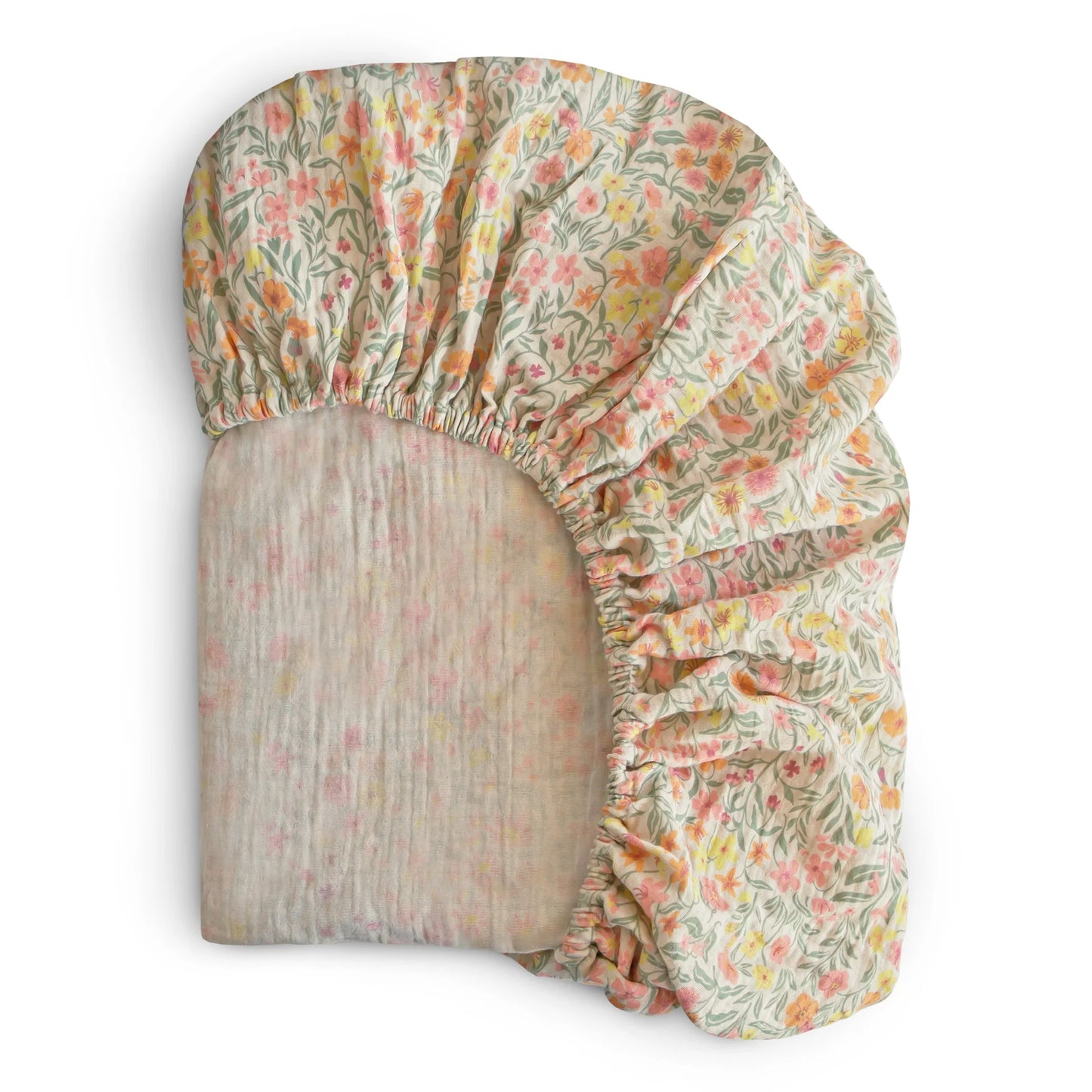 Drap contour en mousseline- Fleures pastel