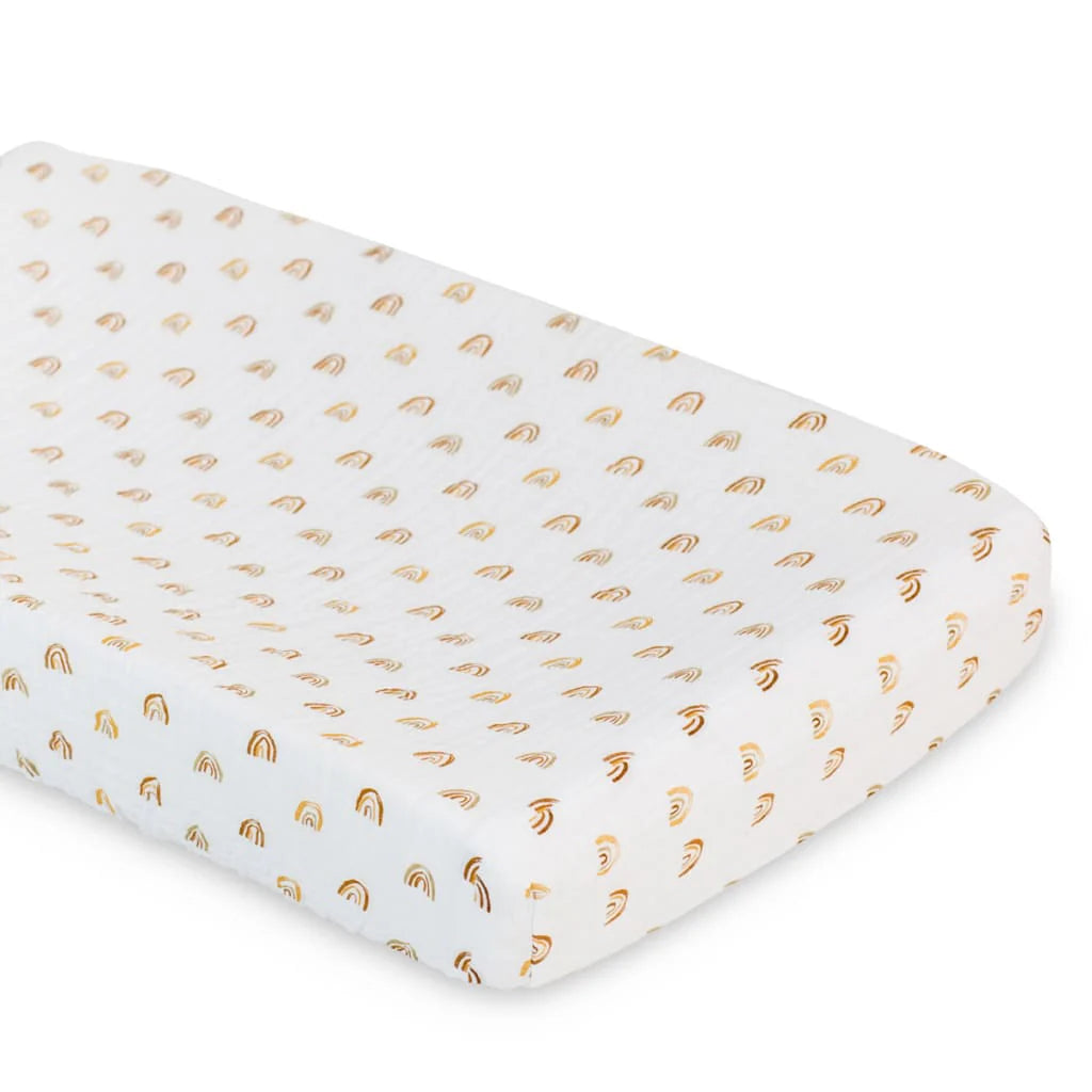 Housse pour matelas à langer - Arc-En-Ciel