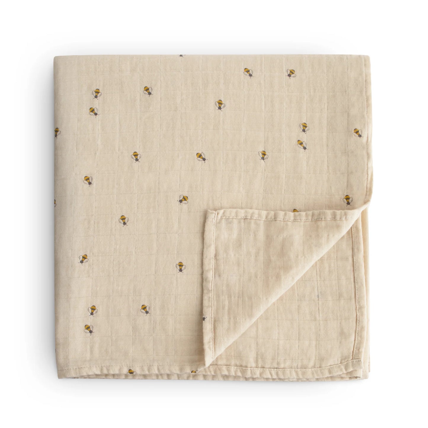 Doudou en mousseline - coton biologique - Abeille