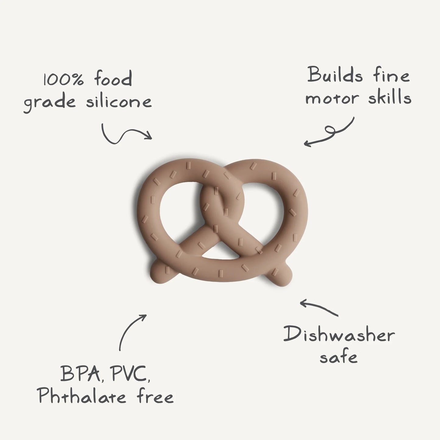 Jouet de dentition en silicone - Pretzel