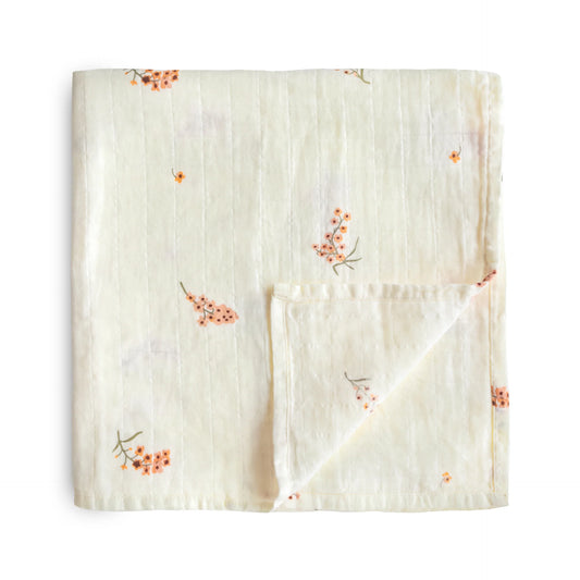 Doudou en mousseline - coton biologique - Fleure