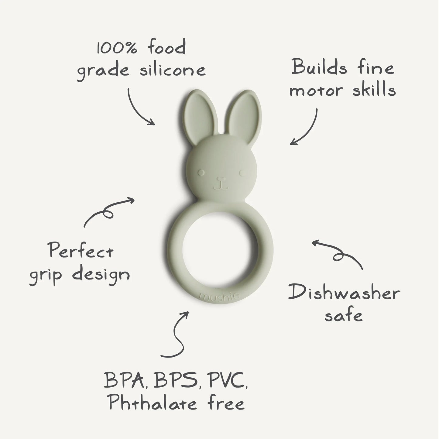 Jouet de dentition en silicone - Lapin