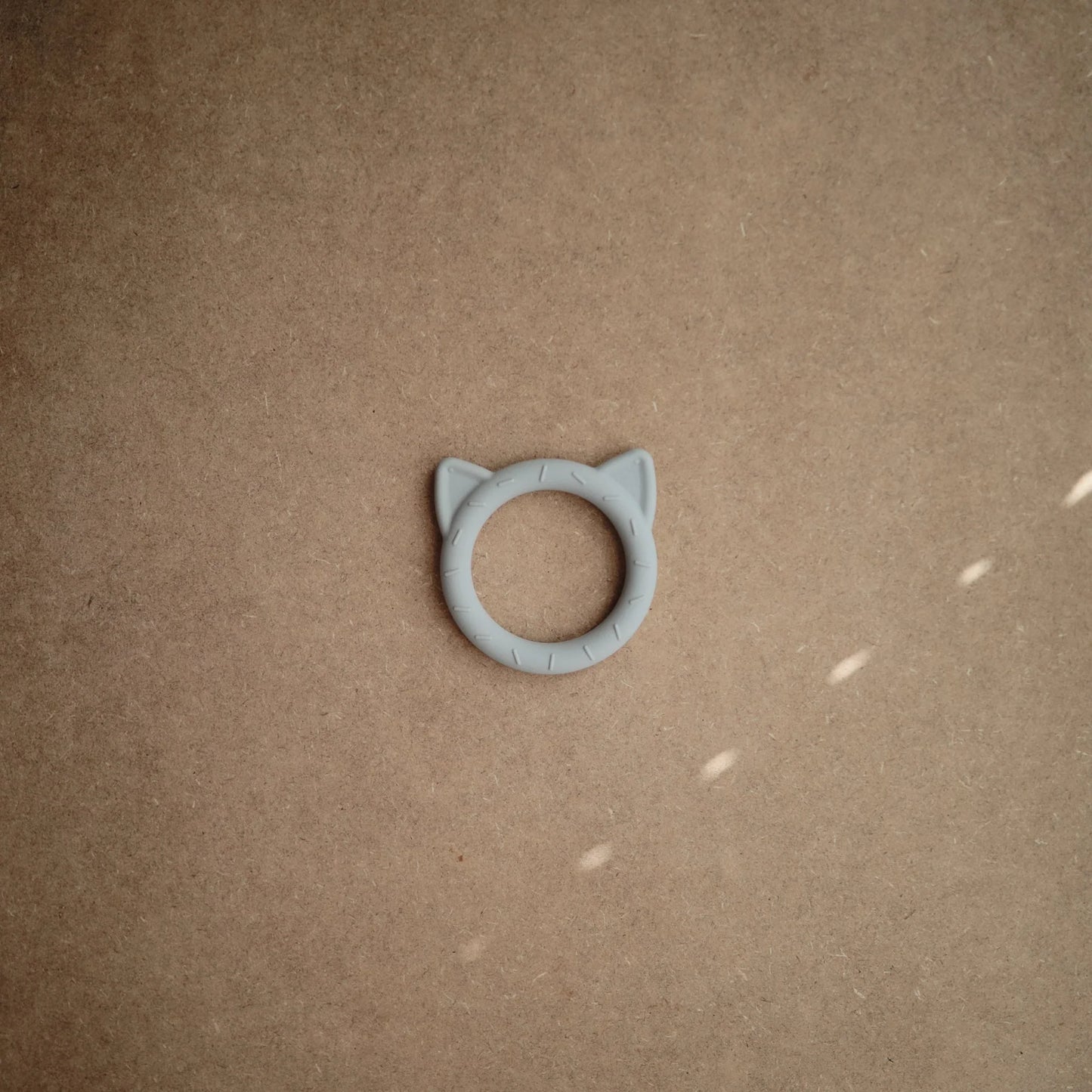 Jouet de dentition en silicone - Chat gris