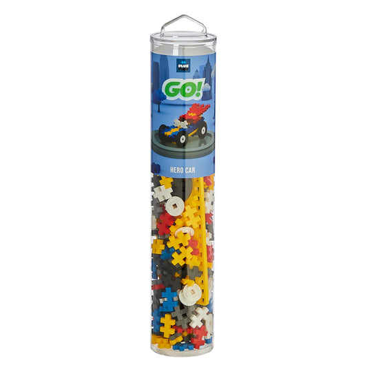 Tube go! - voiture super héros - 200 pièces