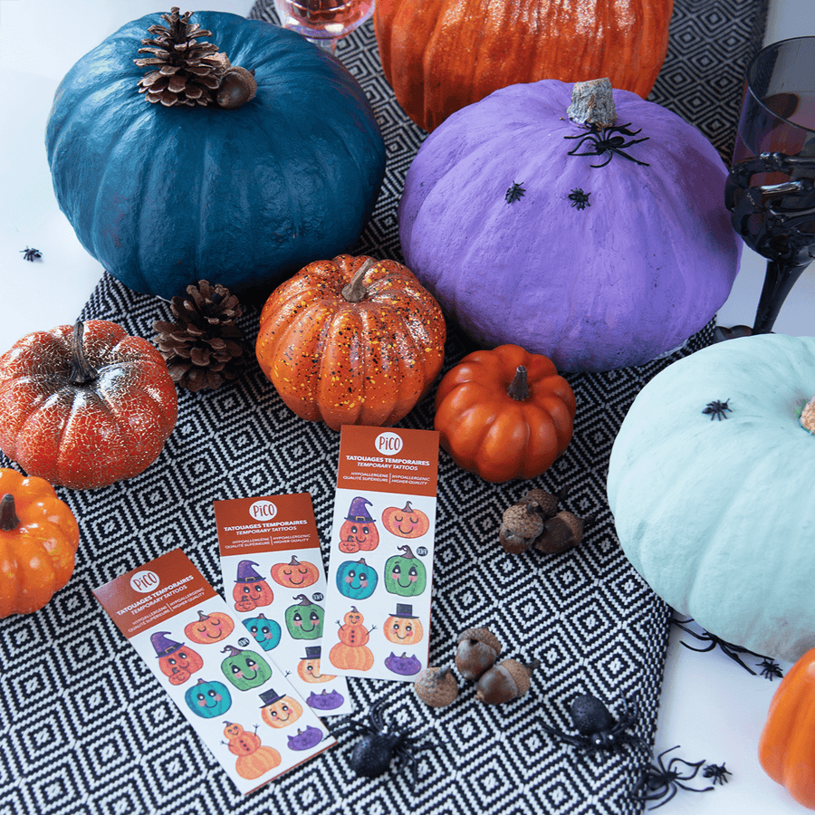 Tatouages temporaires hypoallergène - Collection Halloween