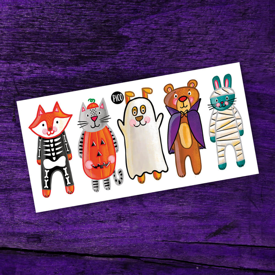 Tatouages temporaires hypoallergène - Collection Halloween