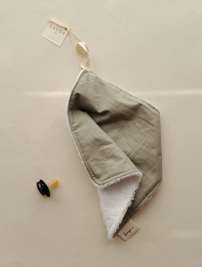 Doudou lin taupe x Sherpa crème