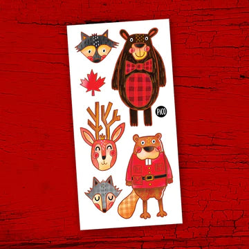 Tatouages temporaires hypoallergène - Les animaux du Canada
