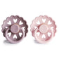 Suce FRIGG en caoutchouc naturel (Coeur) - Lilac blanc et Mauve