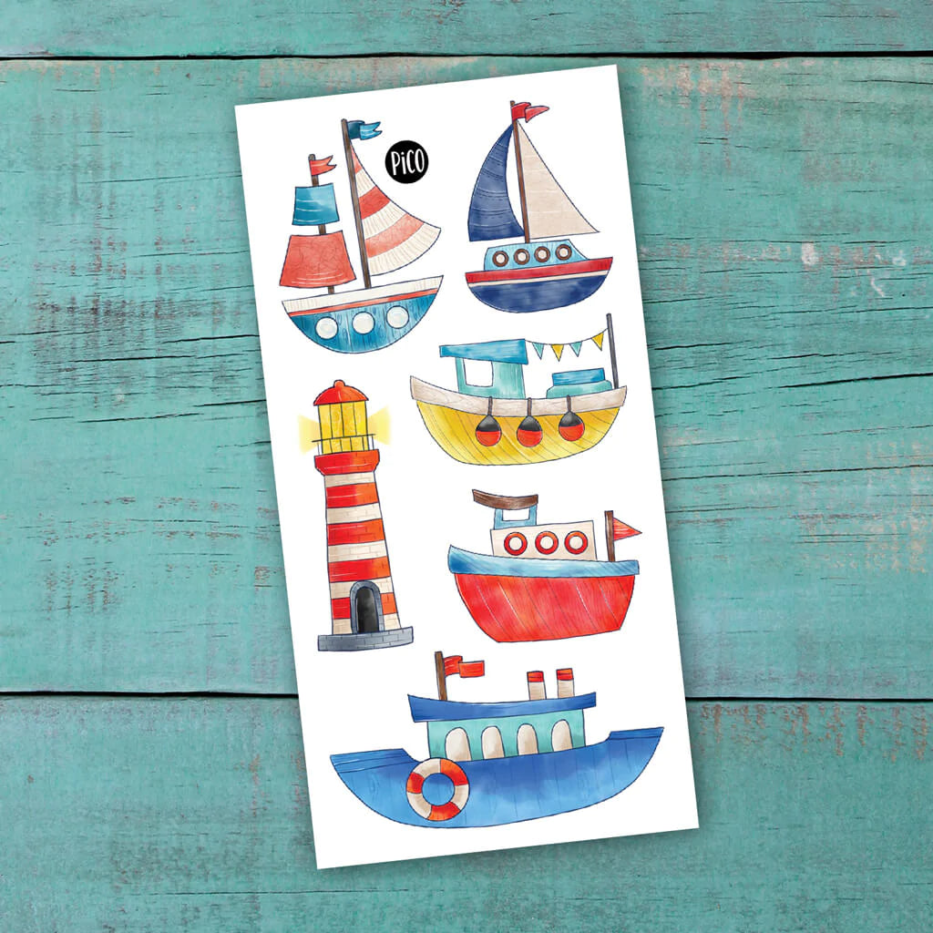 Tatouages temporaires hypoallergène - Vogue mon bateau