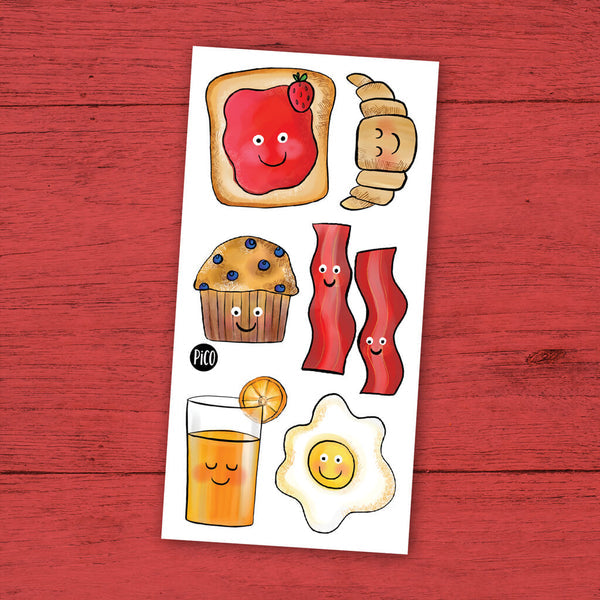 Tatouages temporaires hypoallergène - Le temps du brunch