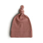 Bonnet avec noeud 0-3 mois - cèdre