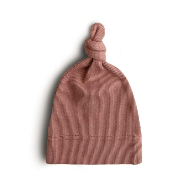 Bonnet avec noeud 0-3 mois - cèdre