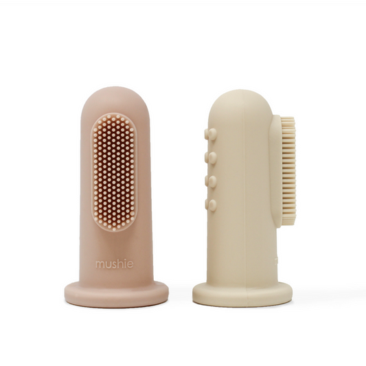 Brosses à dents pour le doigt (pqt de 2) - Sable/Blush