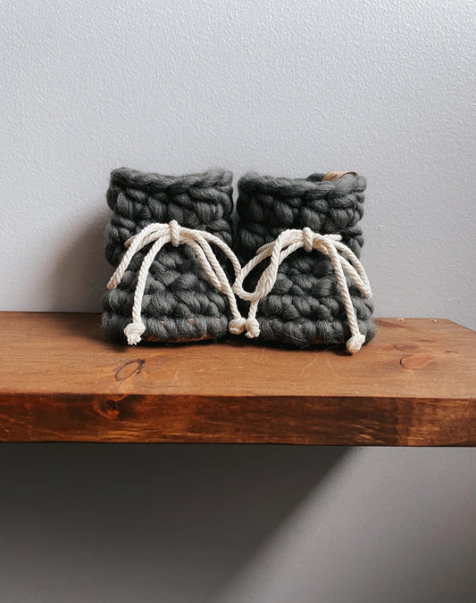 Pantoufles en laine - Pin