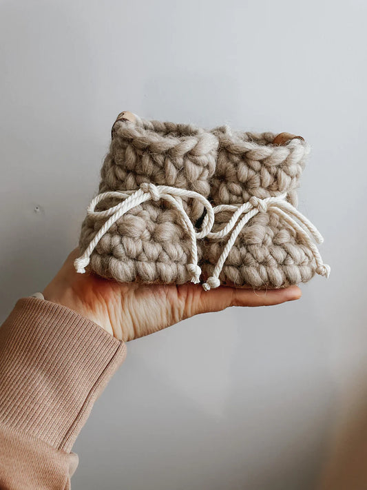 Pantoufles en laine - Sable