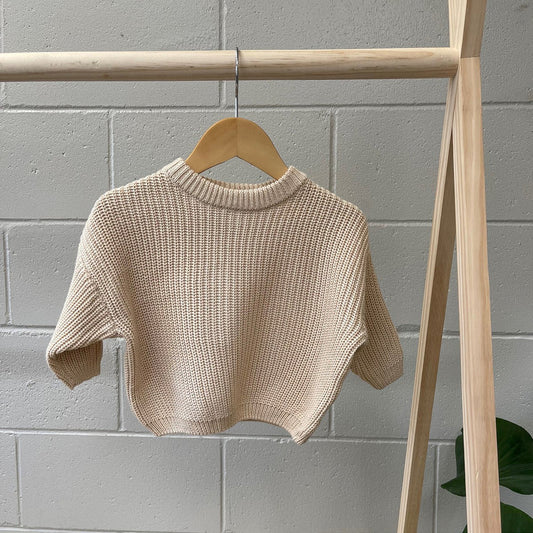 Pull sweater en tricot - Crème