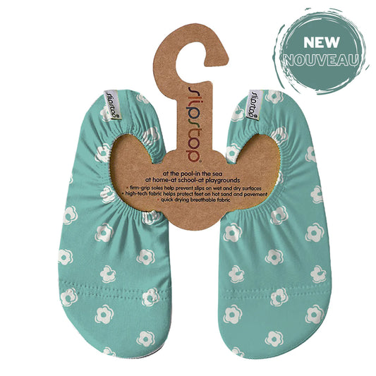 Chausson enfant SLIPSTOP® - Minty flowers