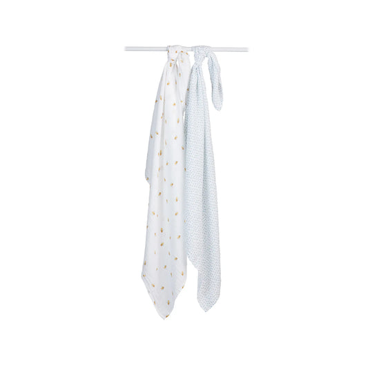 mousseline lulujo - abeille et point bleu