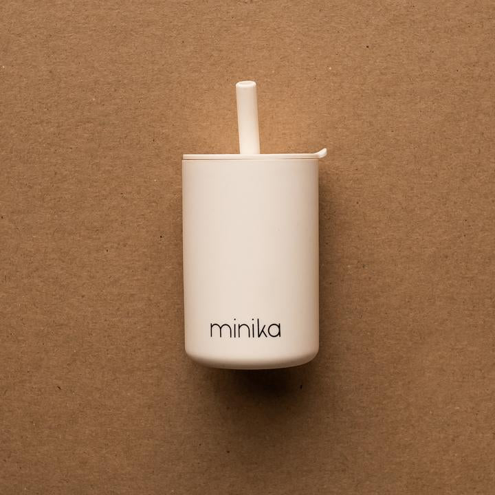 verre avec paille MINIKA couleur shell